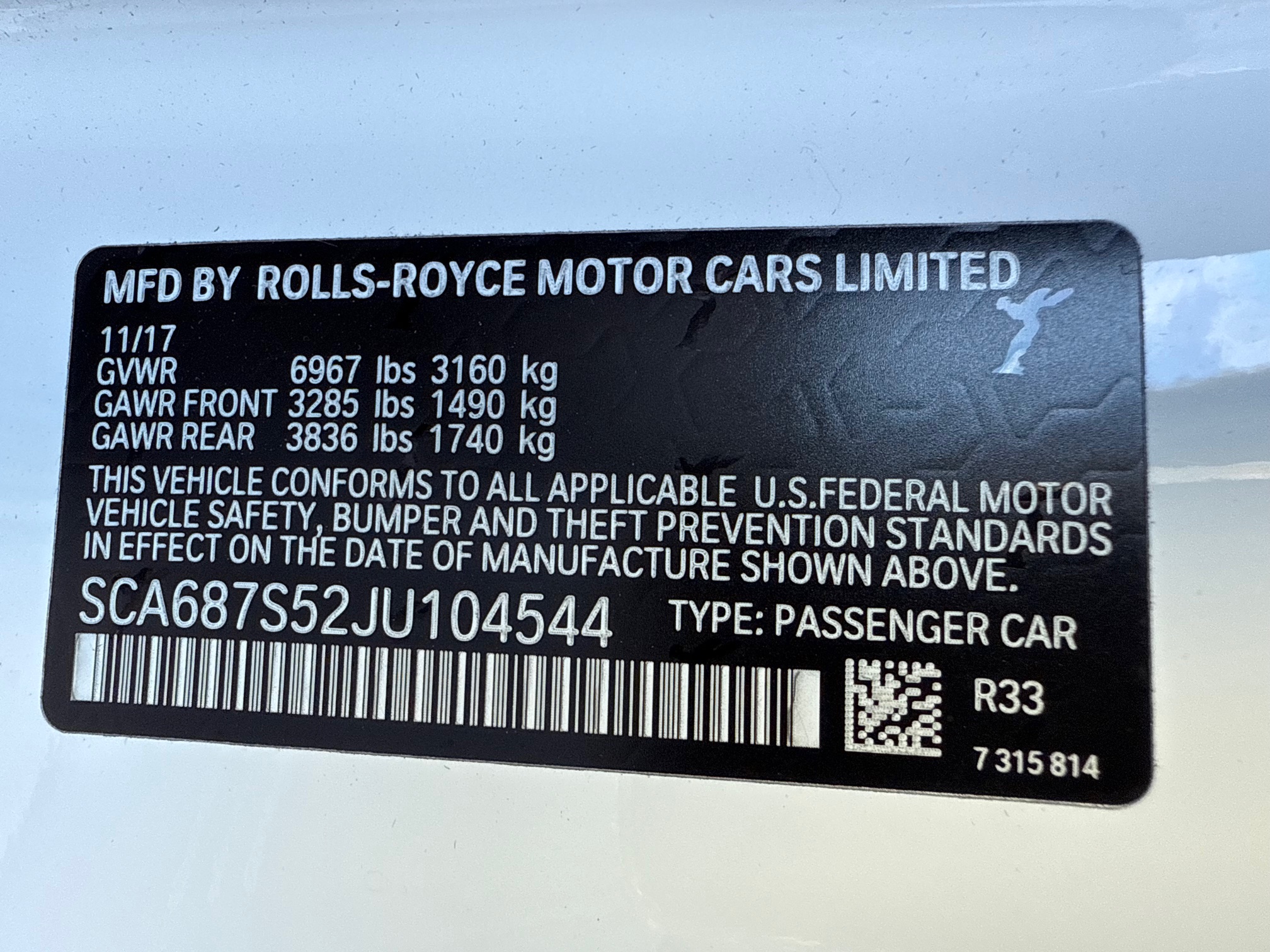 2018 Rolls-Royce Phantom -'s photo